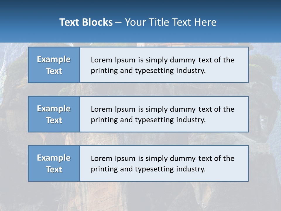 A Large Cliff With A House On Top Of It PowerPoint Template