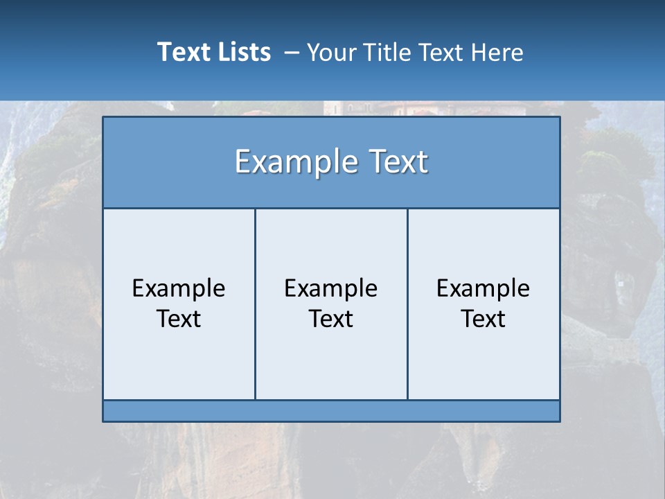 A Large Cliff With A House On Top Of It PowerPoint Template