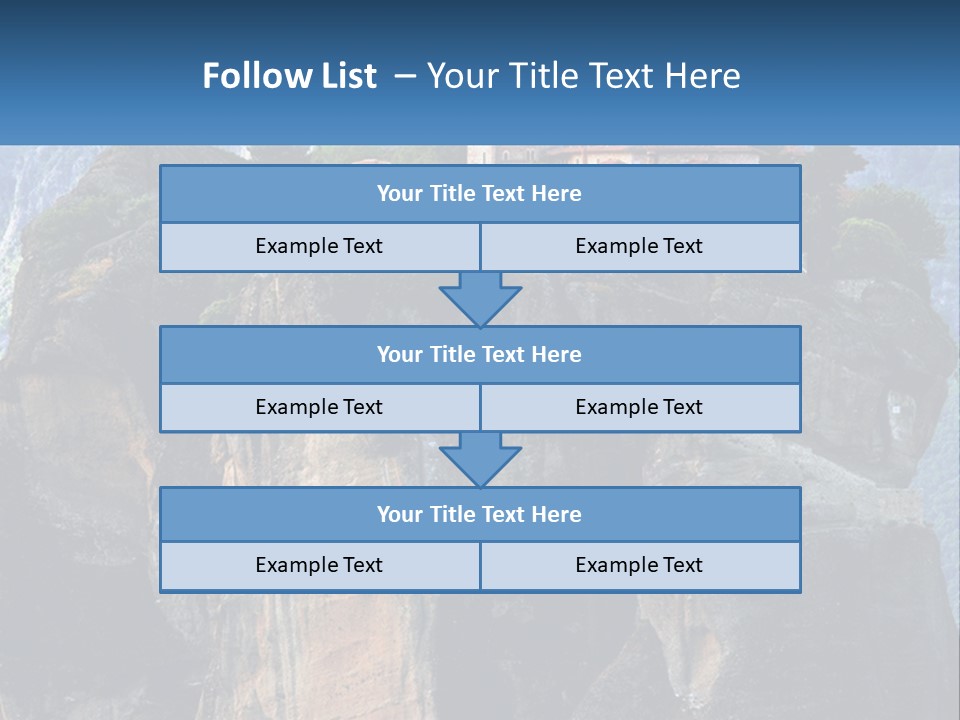 A Large Cliff With A House On Top Of It PowerPoint Template