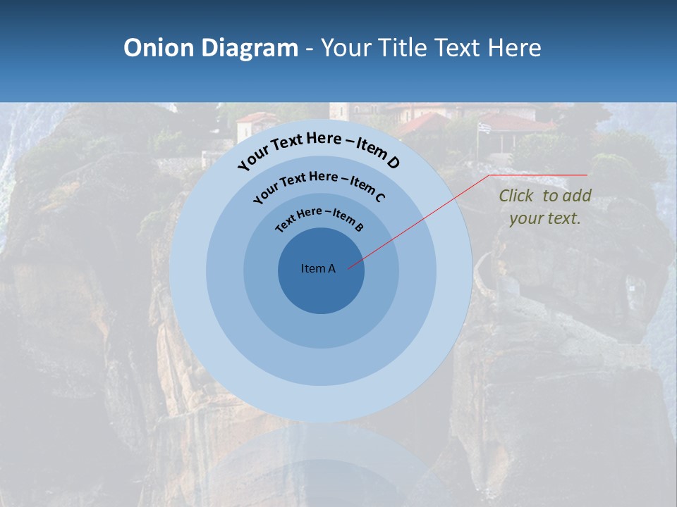 A Large Cliff With A House On Top Of It PowerPoint Template