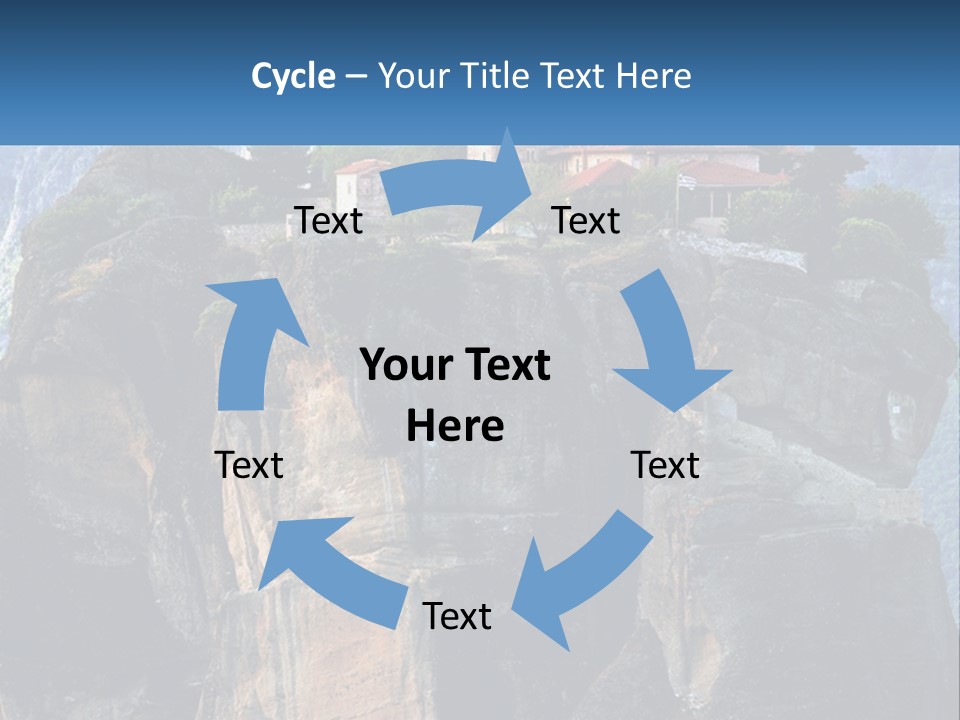 A Large Cliff With A House On Top Of It PowerPoint Template
