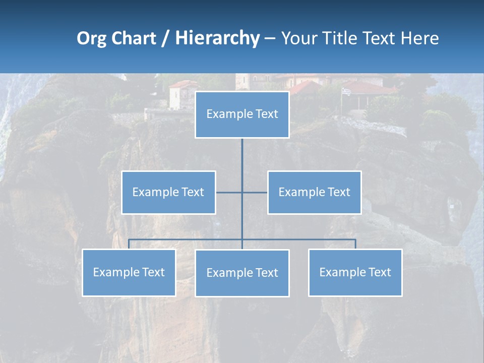 A Large Cliff With A House On Top Of It PowerPoint Template