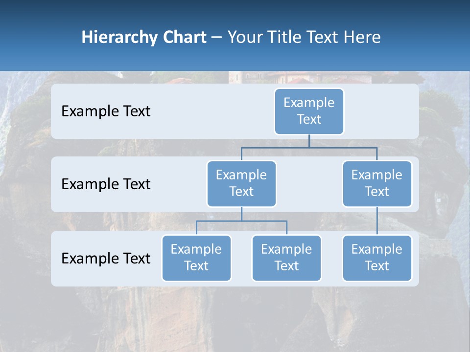 A Large Cliff With A House On Top Of It PowerPoint Template