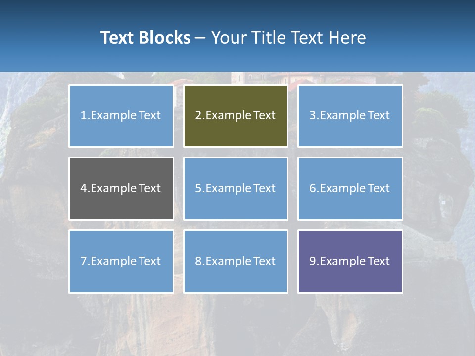 A Large Cliff With A House On Top Of It PowerPoint Template