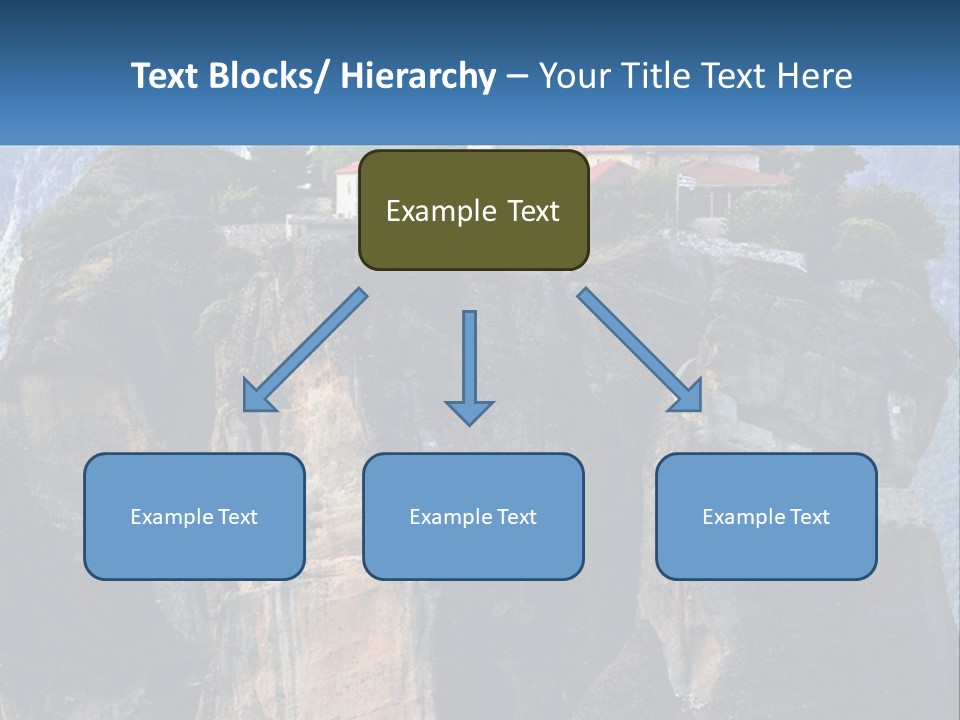 A Large Cliff With A House On Top Of It PowerPoint Template
