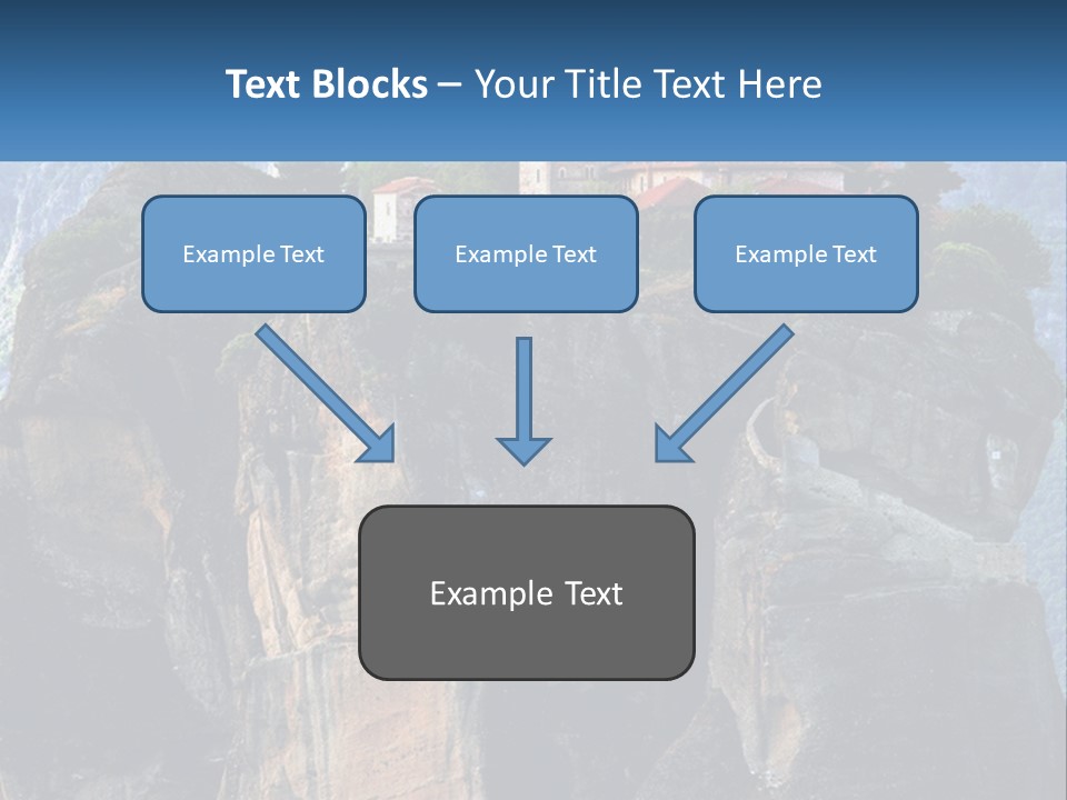 A Large Cliff With A House On Top Of It PowerPoint Template