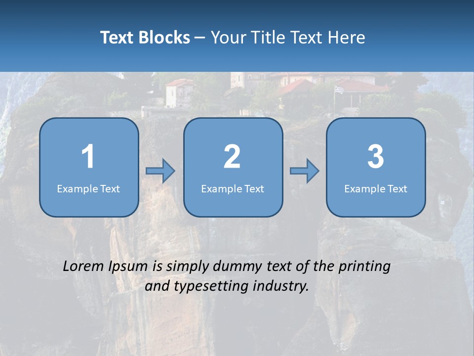 A Large Cliff With A House On Top Of It PowerPoint Template