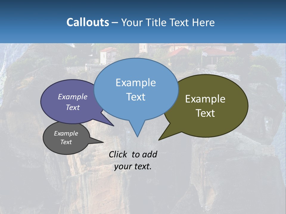 A Large Cliff With A House On Top Of It PowerPoint Template