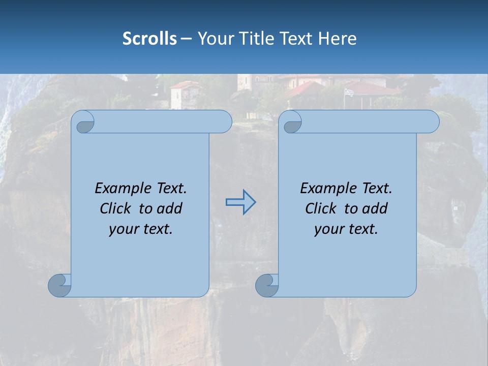 A Large Cliff With A House On Top Of It PowerPoint Template