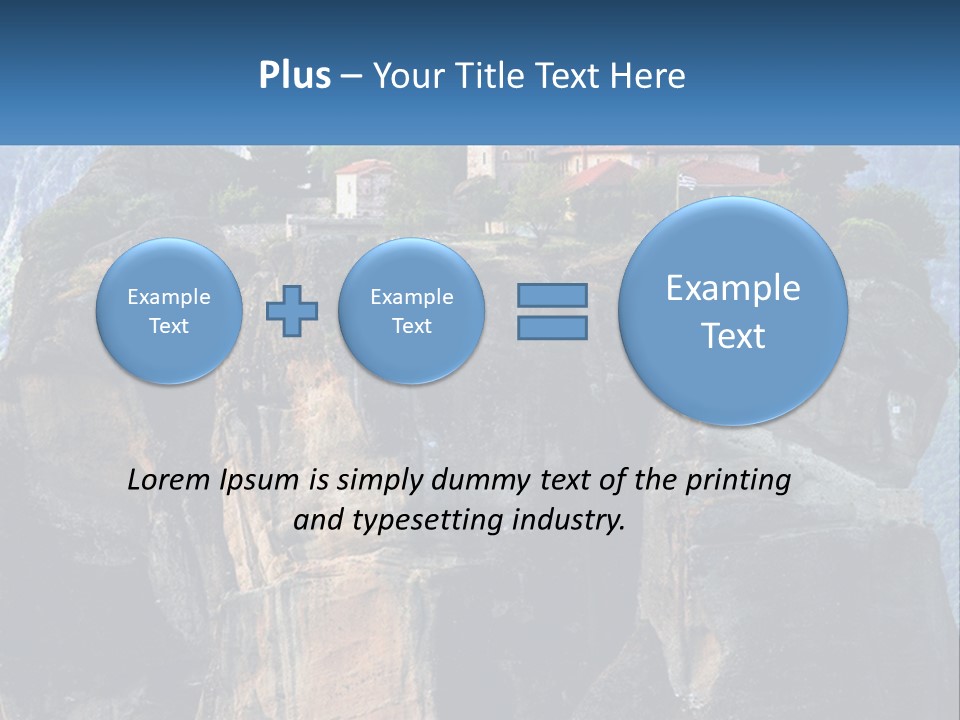 A Large Cliff With A House On Top Of It PowerPoint Template