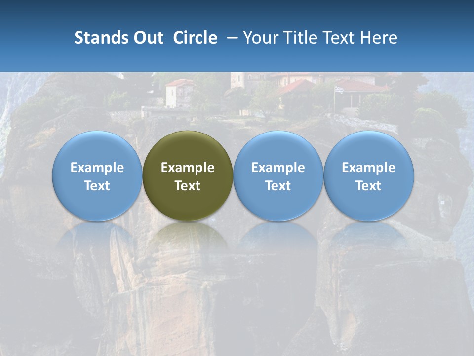 A Large Cliff With A House On Top Of It PowerPoint Template