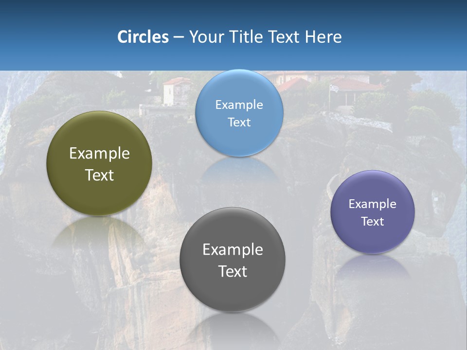 A Large Cliff With A House On Top Of It PowerPoint Template