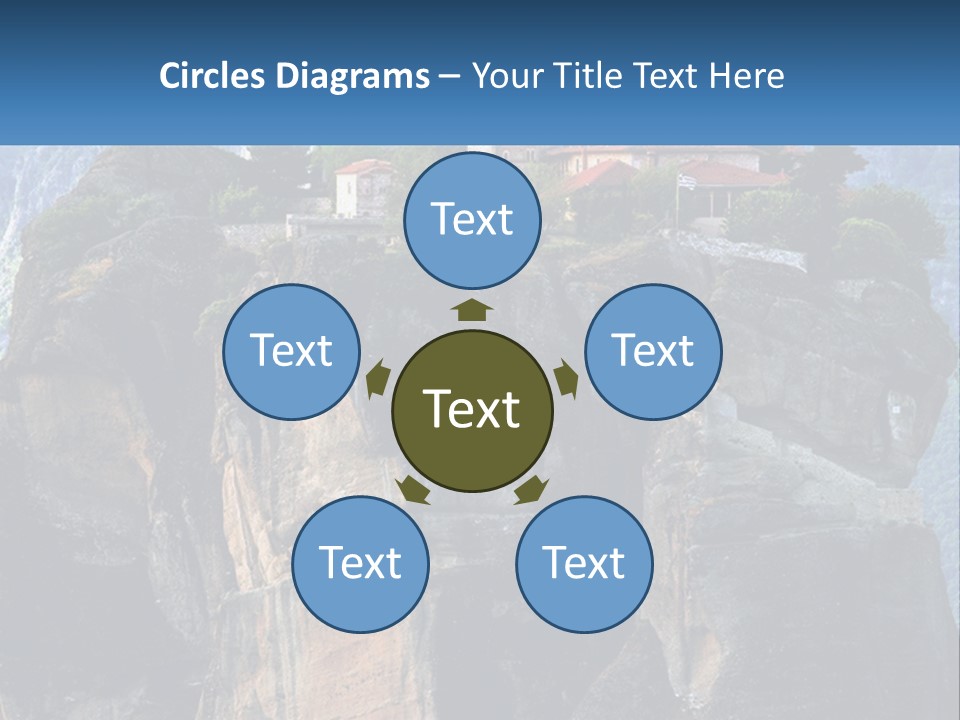 A Large Cliff With A House On Top Of It PowerPoint Template