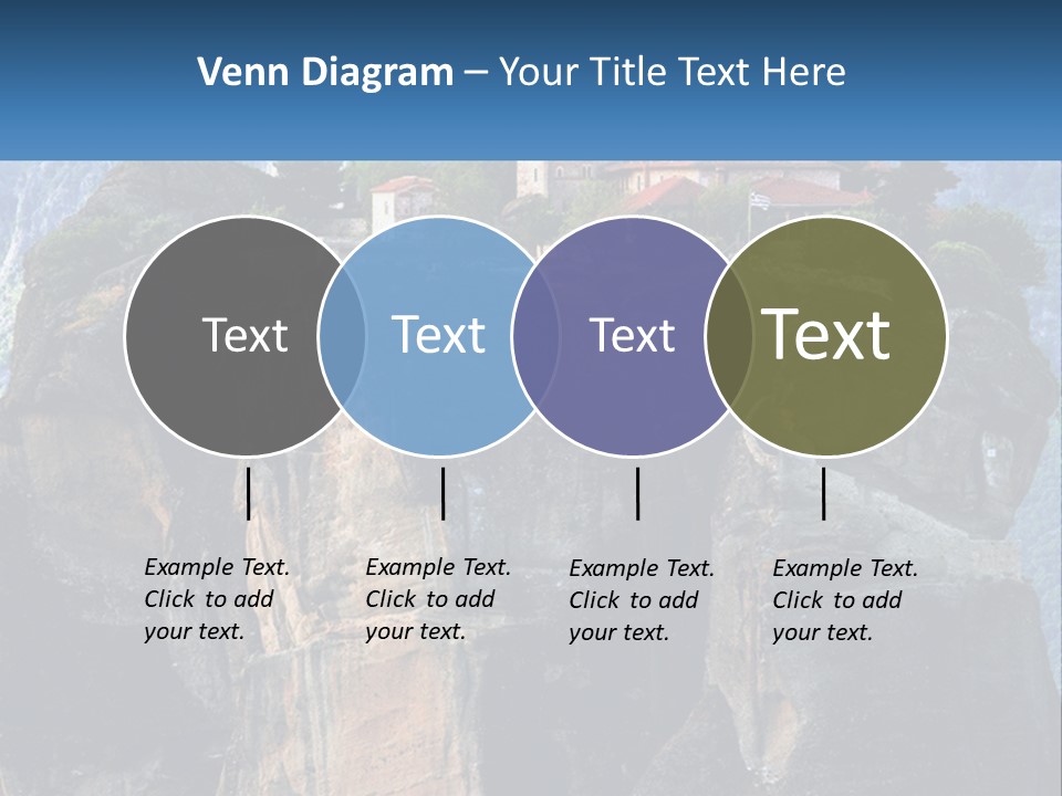 A Large Cliff With A House On Top Of It PowerPoint Template