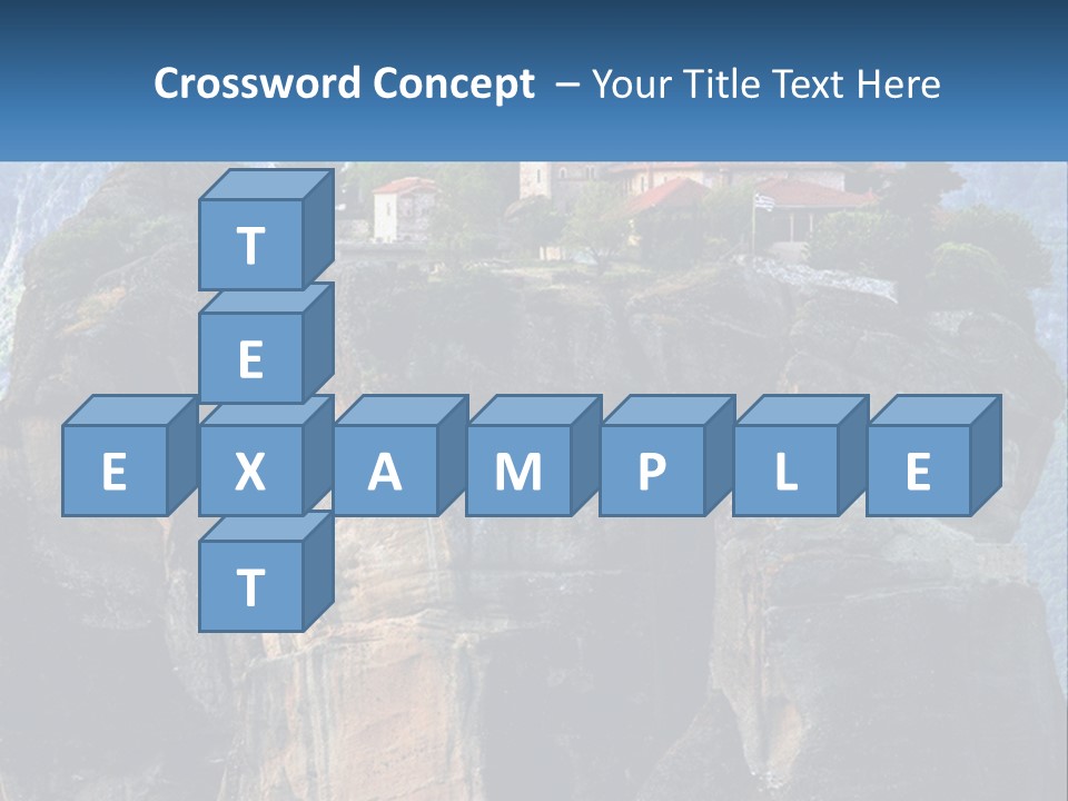 A Large Cliff With A House On Top Of It PowerPoint Template