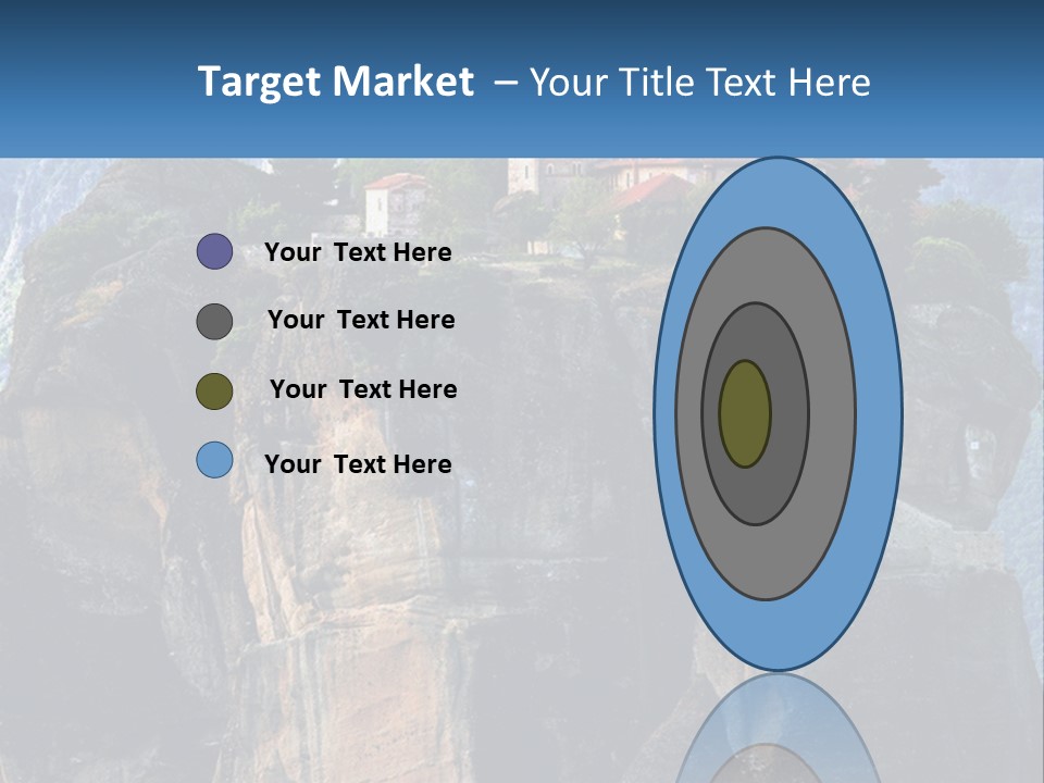 A Large Cliff With A House On Top Of It PowerPoint Template