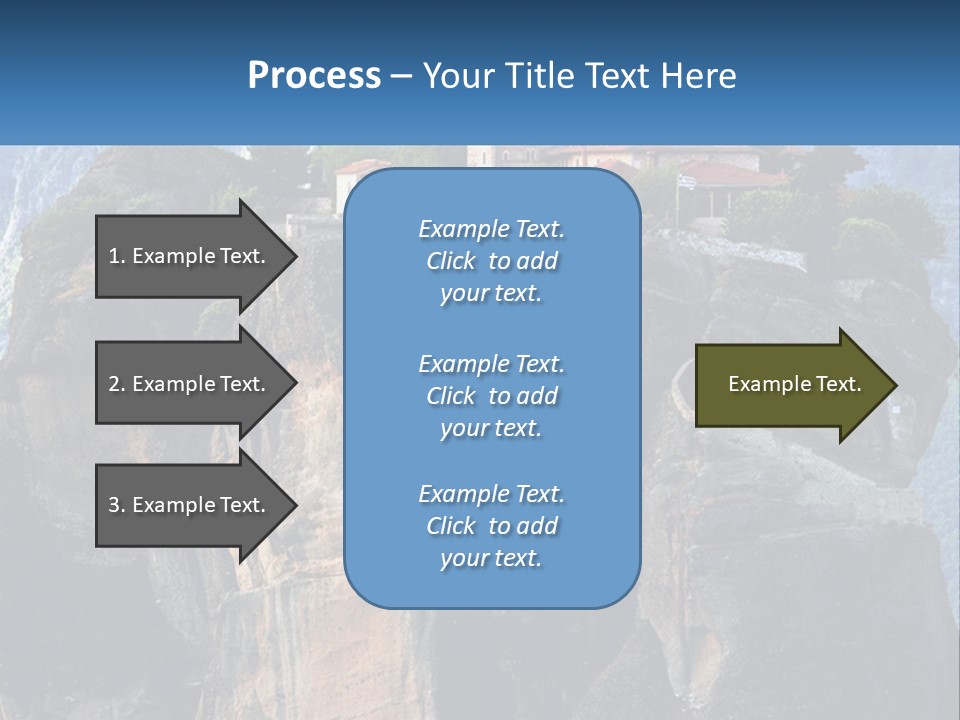 A Large Cliff With A House On Top Of It PowerPoint Template