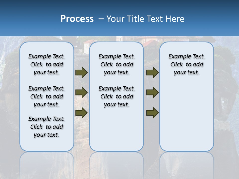 A Large Cliff With A House On Top Of It PowerPoint Template