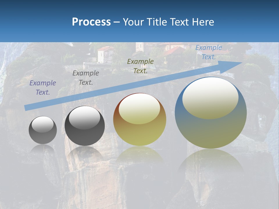 A Large Cliff With A House On Top Of It PowerPoint Template