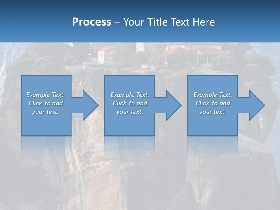 A Large Cliff With A House On Top Of It PowerPoint Template