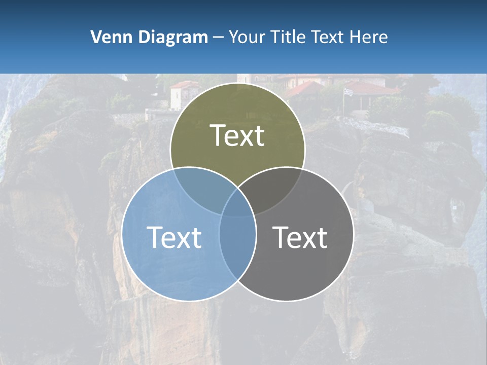 A Large Cliff With A House On Top Of It PowerPoint Template