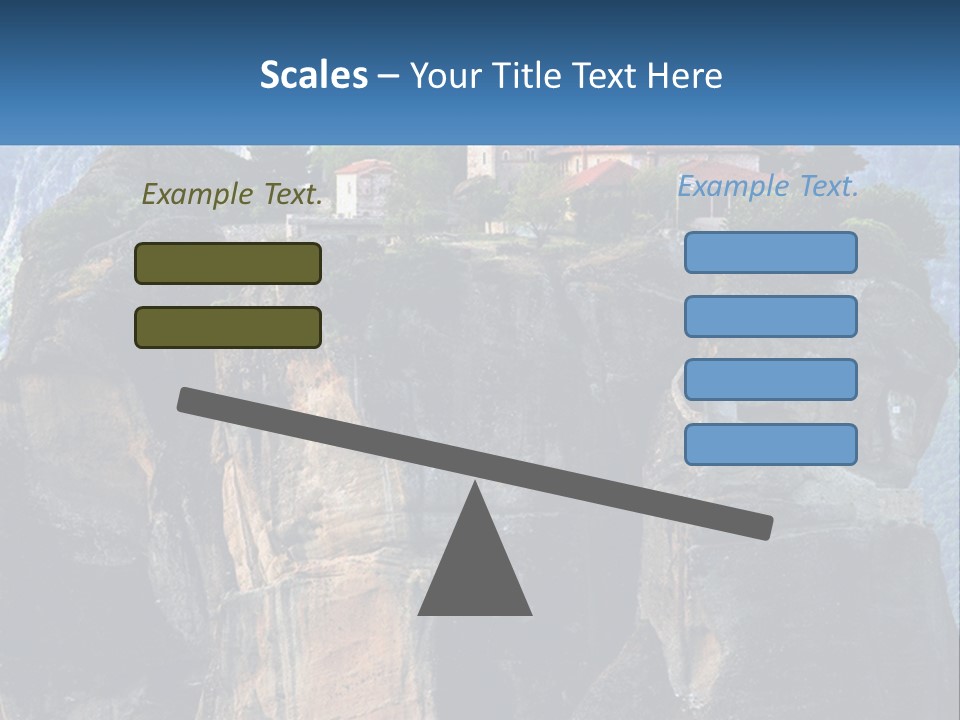 A Large Cliff With A House On Top Of It PowerPoint Template