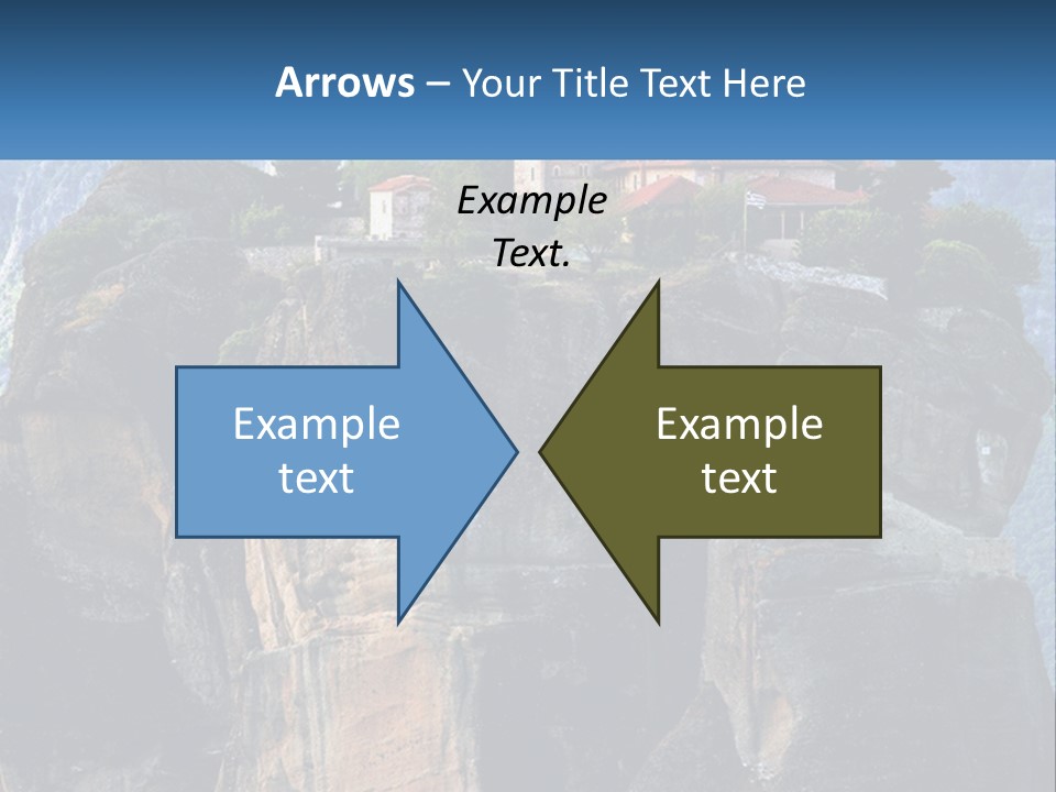 A Large Cliff With A House On Top Of It PowerPoint Template