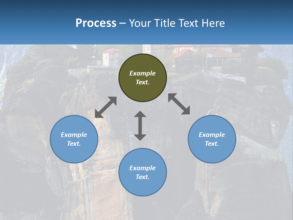 A Large Cliff With A House On Top Of It PowerPoint Template