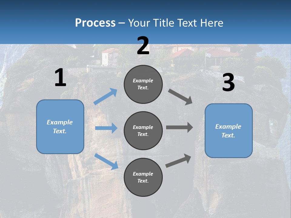 A Large Cliff With A House On Top Of It PowerPoint Template