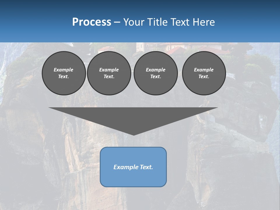 A Large Cliff With A House On Top Of It PowerPoint Template