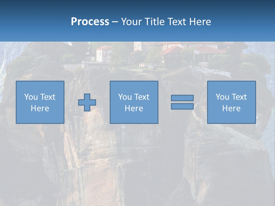 A Large Cliff With A House On Top Of It PowerPoint Template