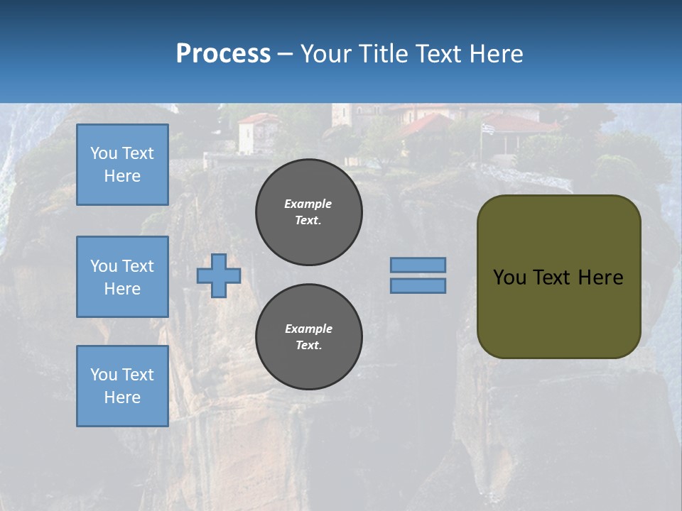 A Large Cliff With A House On Top Of It PowerPoint Template
