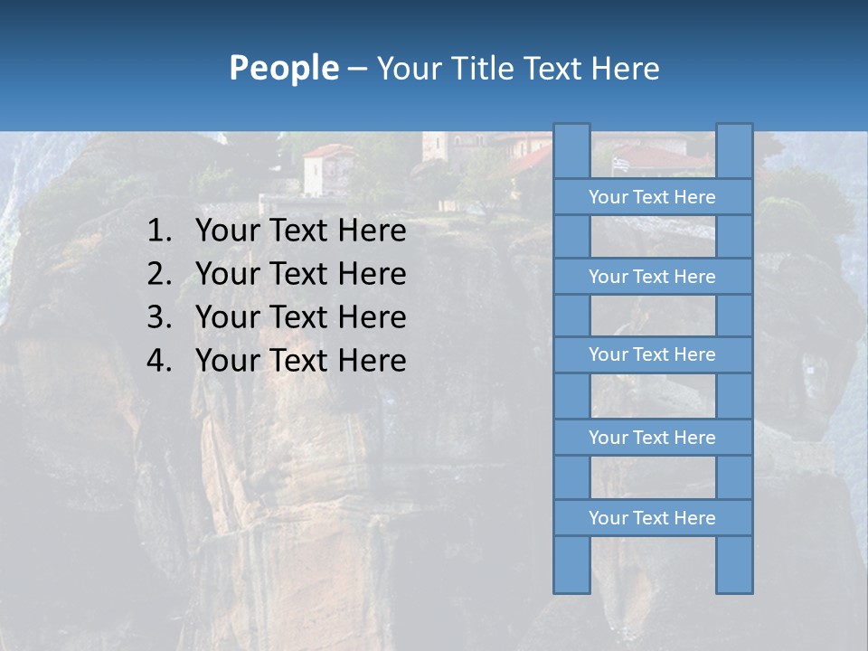 A Large Cliff With A House On Top Of It PowerPoint Template