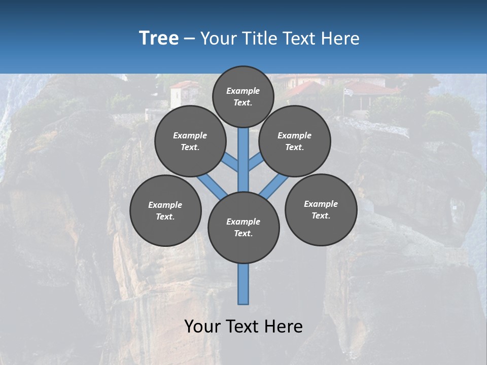 A Large Cliff With A House On Top Of It PowerPoint Template