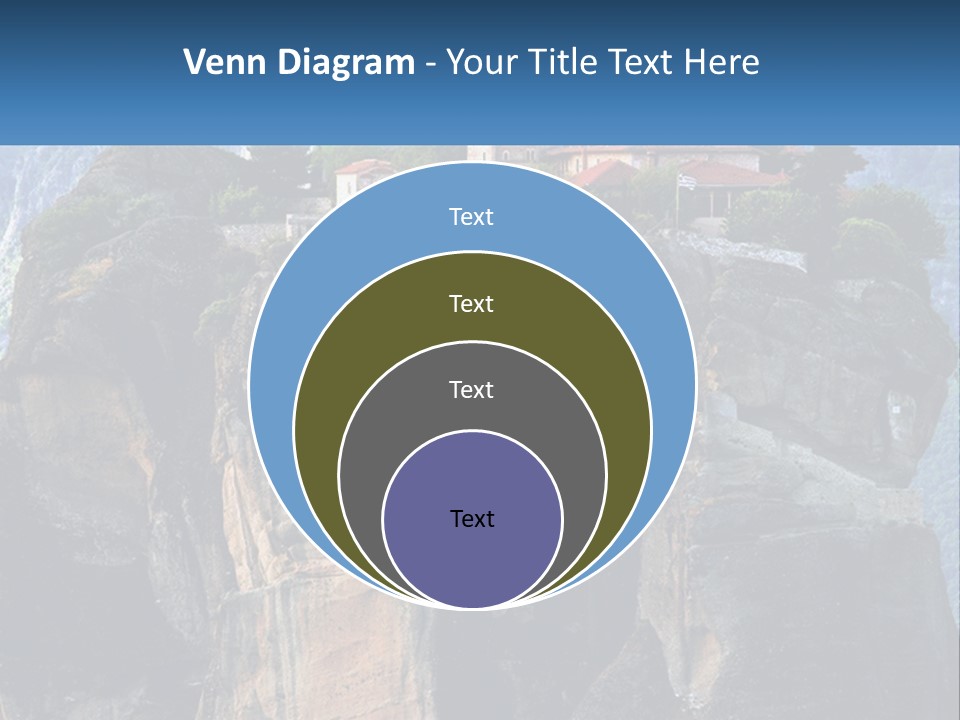 A Large Cliff With A House On Top Of It PowerPoint Template