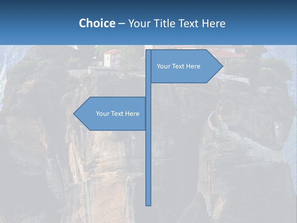 A Large Cliff With A House On Top Of It PowerPoint Template