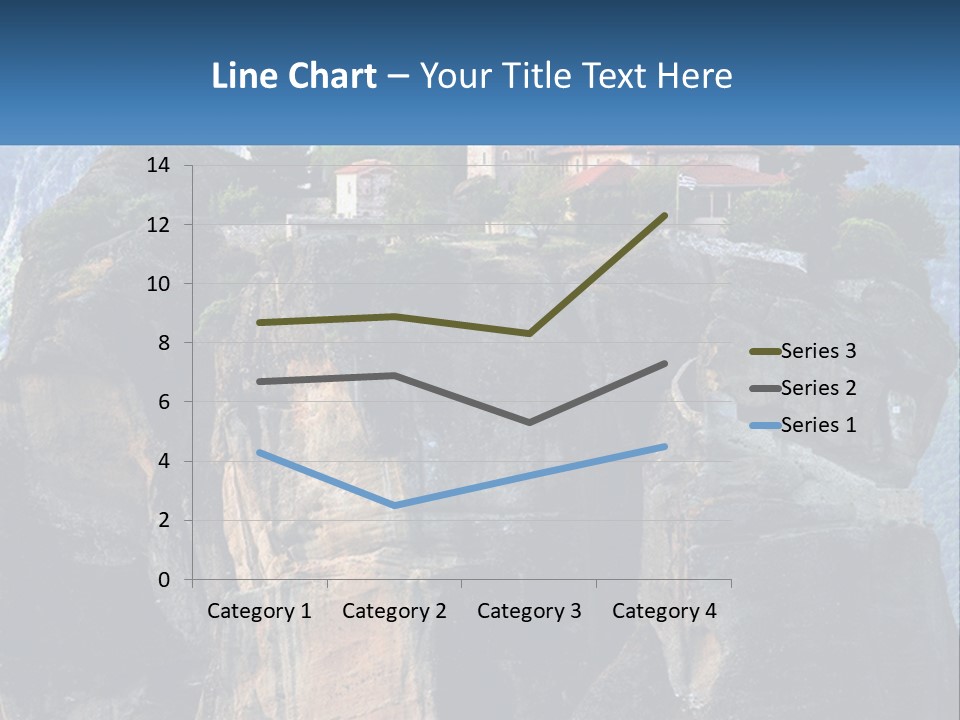 A Large Cliff With A House On Top Of It PowerPoint Template