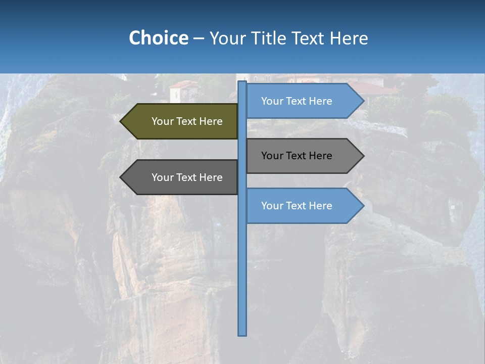 A Large Cliff With A House On Top Of It PowerPoint Template