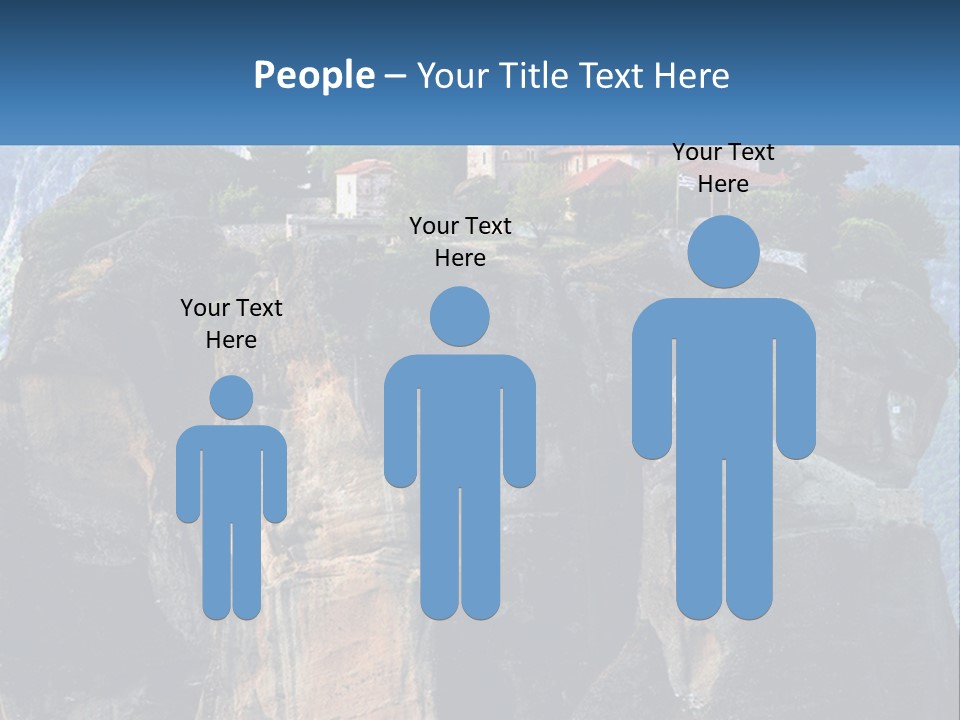 A Large Cliff With A House On Top Of It PowerPoint Template