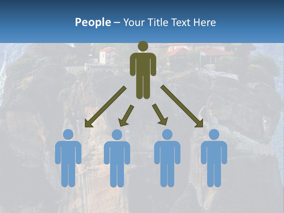 A Large Cliff With A House On Top Of It PowerPoint Template