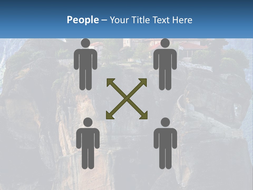 A Large Cliff With A House On Top Of It PowerPoint Template