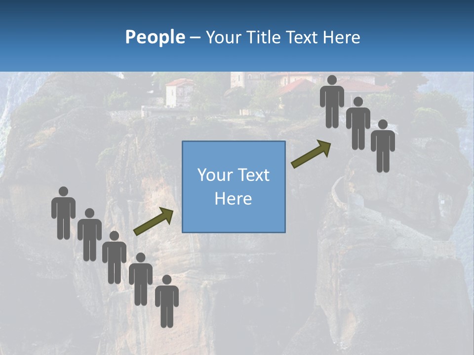 A Large Cliff With A House On Top Of It PowerPoint Template