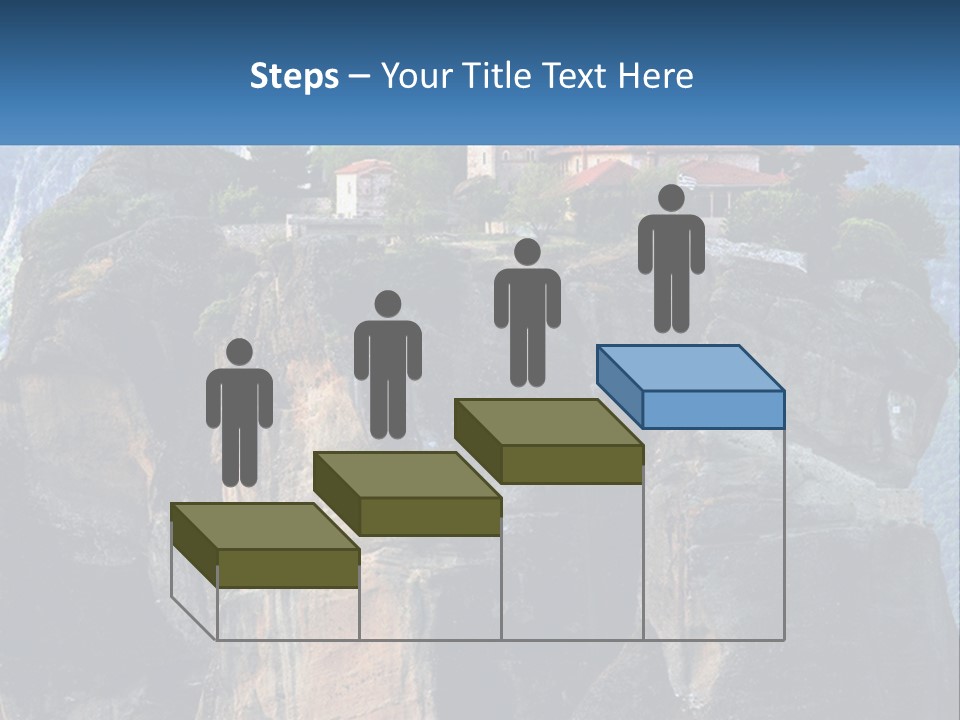 A Large Cliff With A House On Top Of It PowerPoint Template