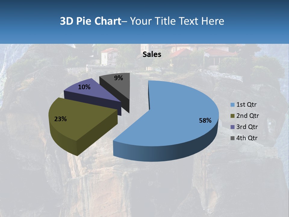 A Large Cliff With A House On Top Of It PowerPoint Template