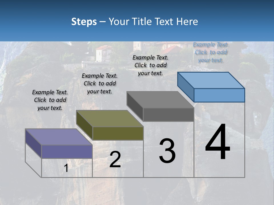 A Large Cliff With A House On Top Of It PowerPoint Template