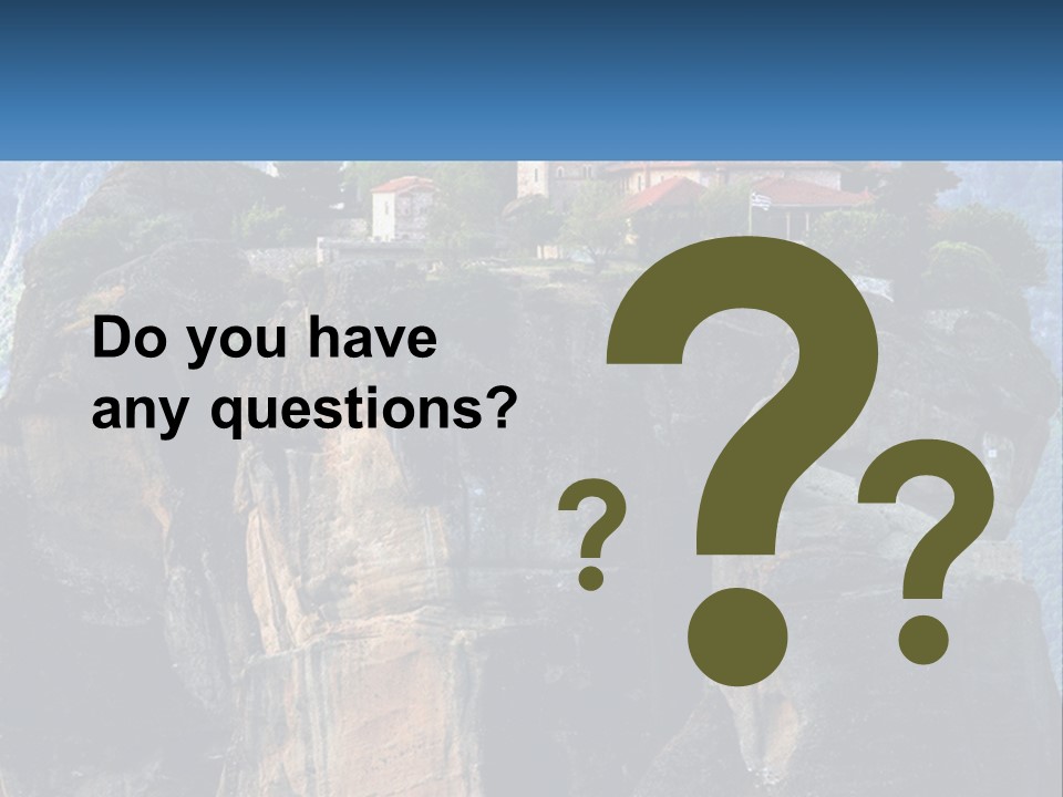 A Large Cliff With A House On Top Of It PowerPoint Template