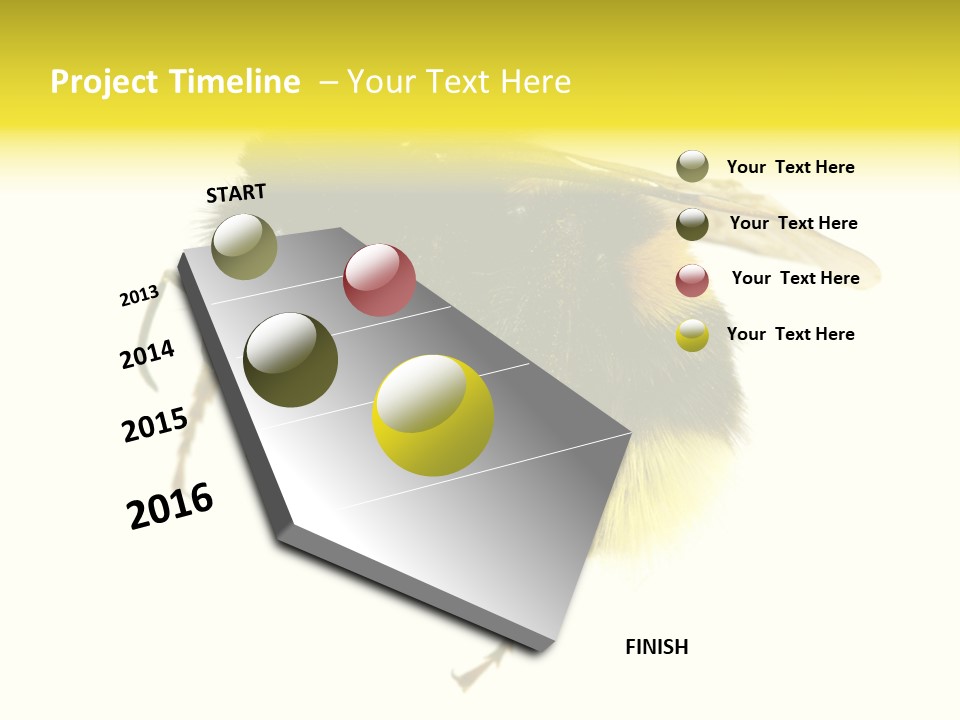 A Close Up Of A Bee On A White Background PowerPoint Template