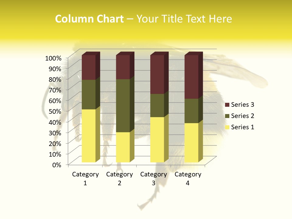 A Close Up Of A Bee On A White Background PowerPoint Template