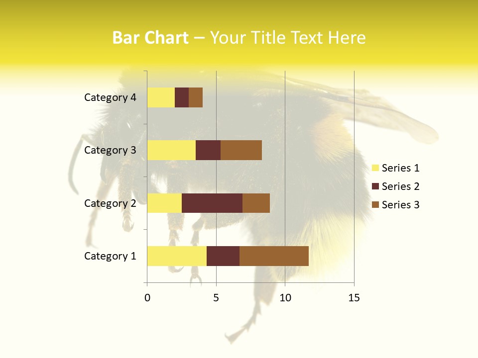 A Close Up Of A Bee On A White Background PowerPoint Template