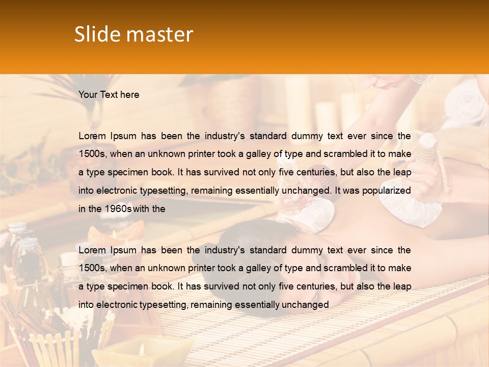 A Woman Getting A Back Massage At A Spa PowerPoint Template